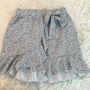 Shein skirt white and black poke adots